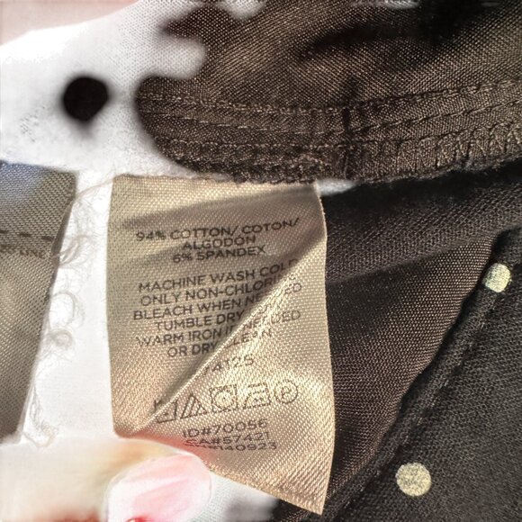 Loft Plus Womens Marisa Skinny Polka Dot Pants Size 20 Black & White - Picture 9 of 9